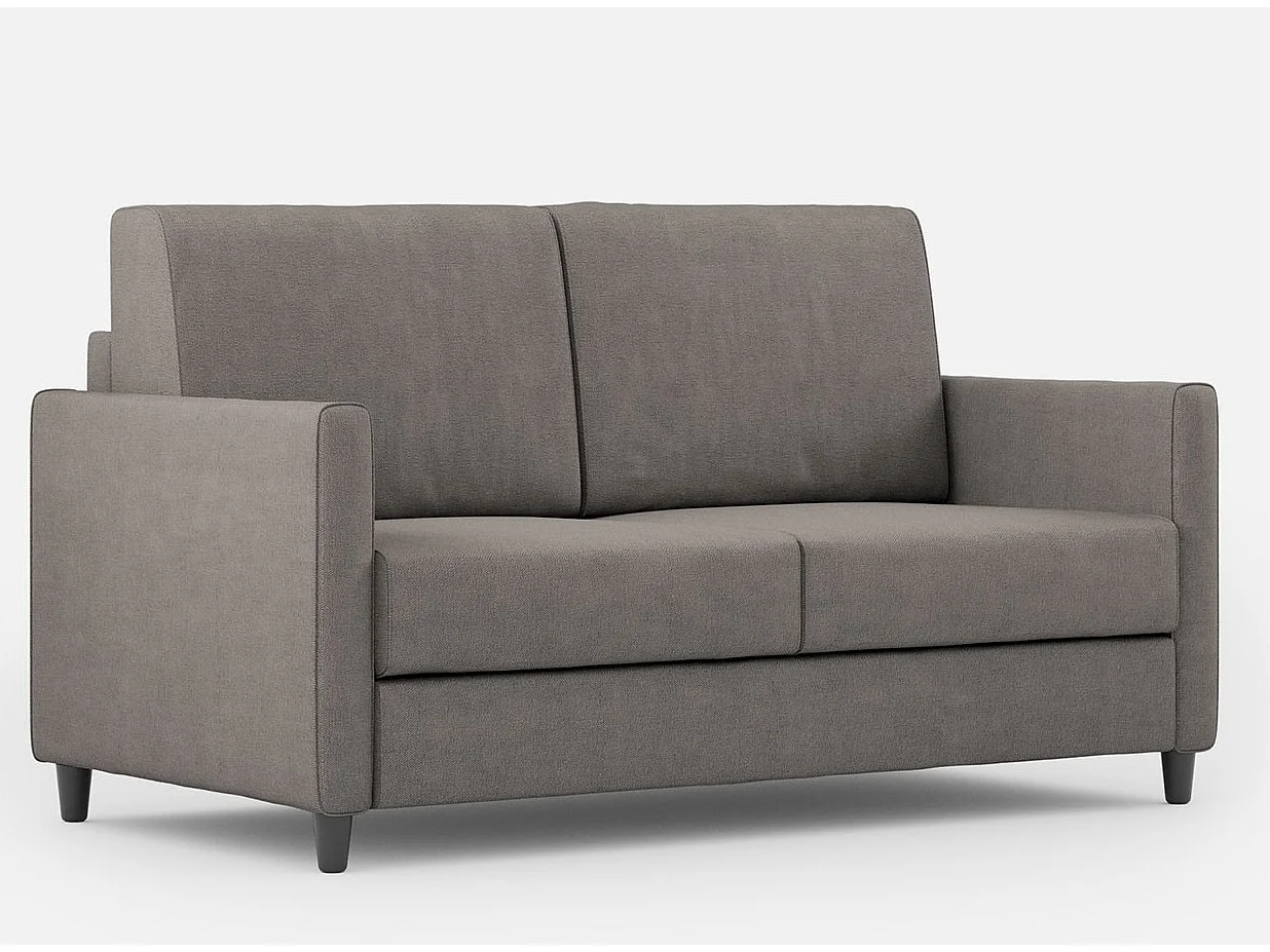 Canapé droit moderne italien tissu gris Korane - 3 tailles-Taille 158 cm