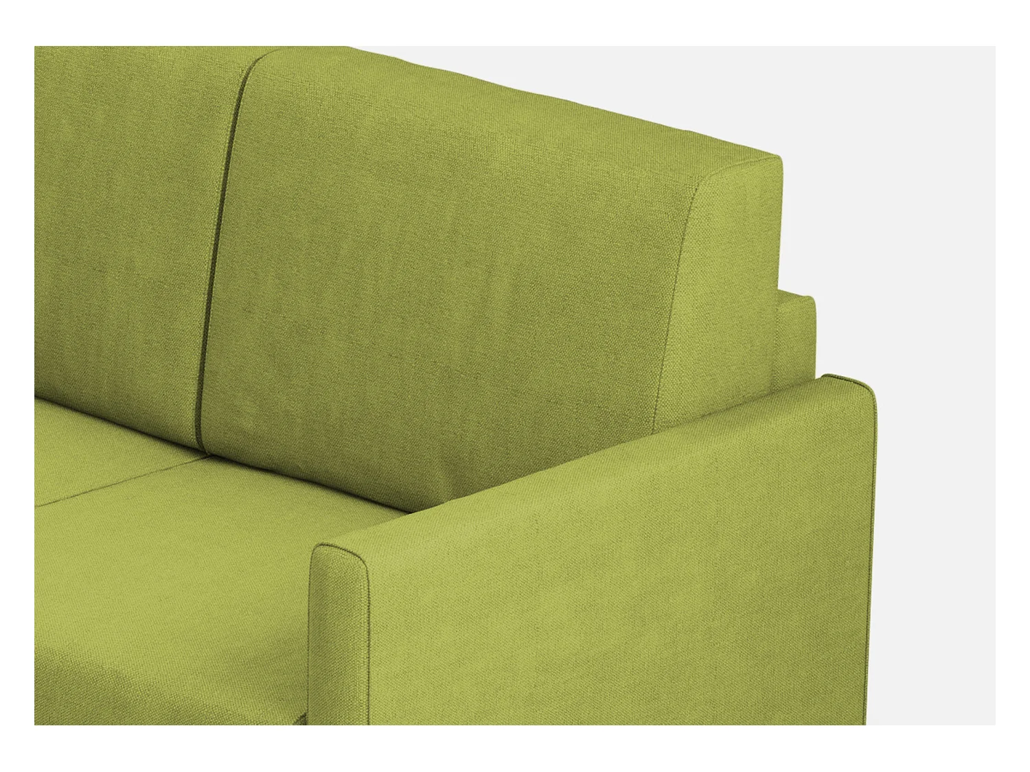 Moderne Italiaanse hoekbank in pistachegroene stof Korane - 5 maten-Maat 281x241 cm