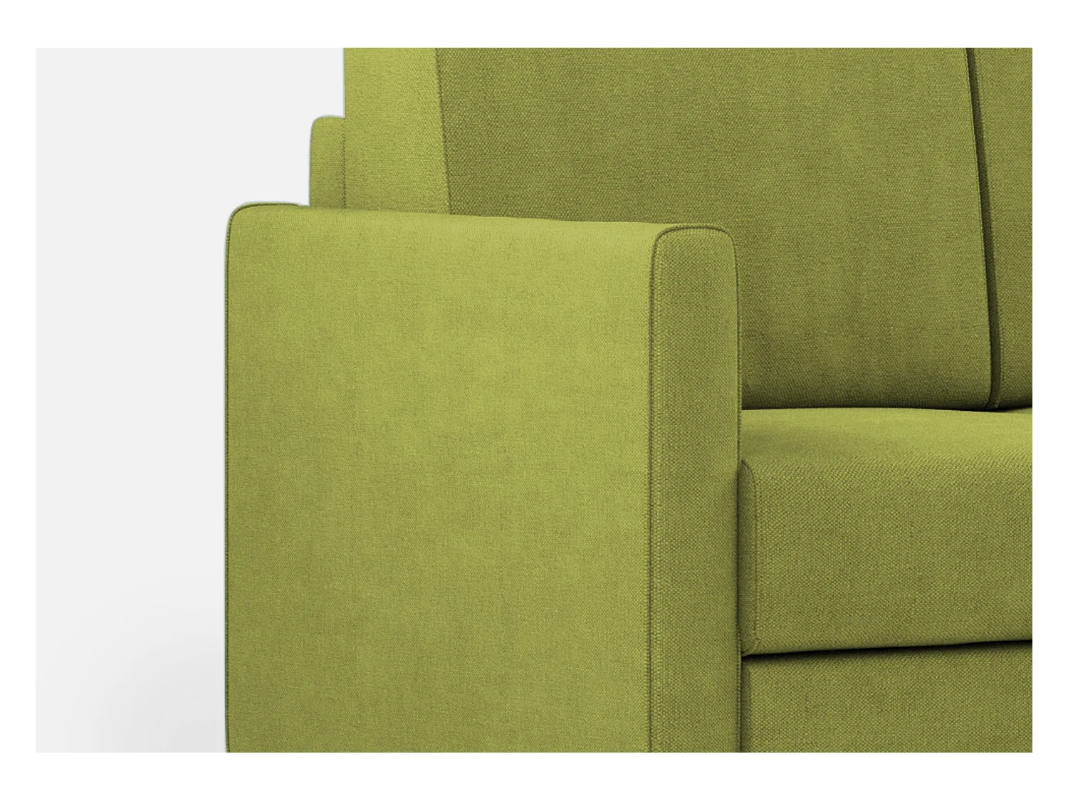 Moderne Italiaanse hoekbank in pistachegroene stof Korane - 5 maten-Maat 281x241 cm