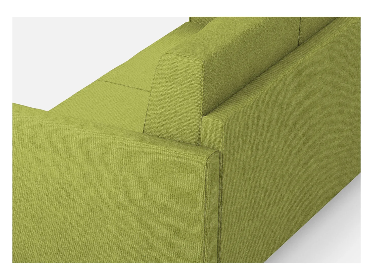 Moderne Italiaanse hoekbank in pistachegroene stof Korane - 5 maten-Maat 281x241 cm