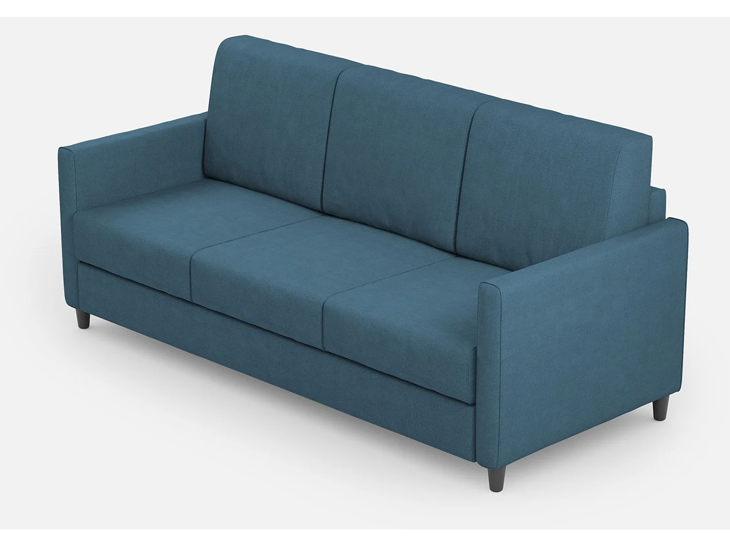 Lit Adele 110x200 bleu sommier et conteneur