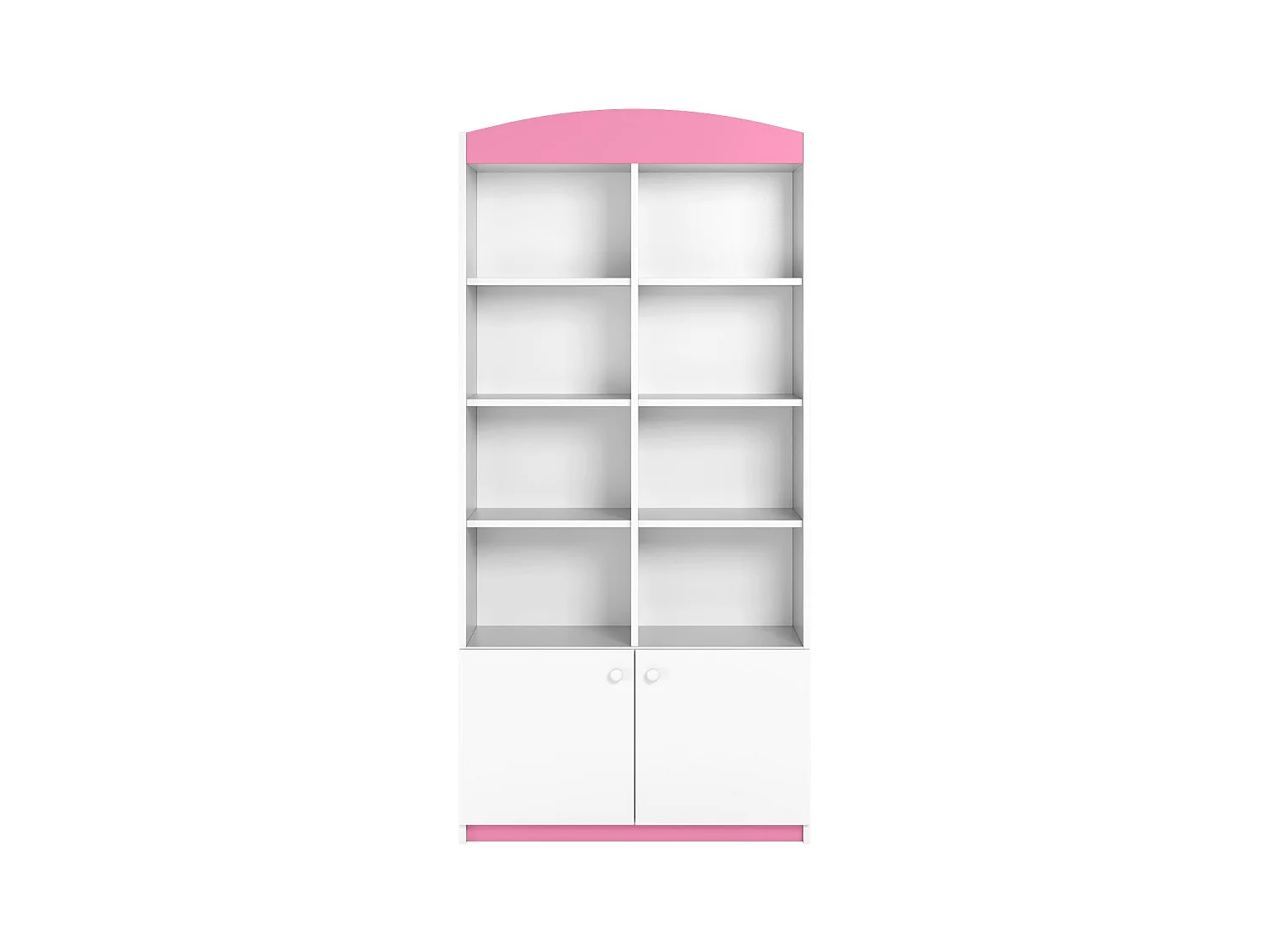 Bibliothèque blanche et rose Drimy 90cm