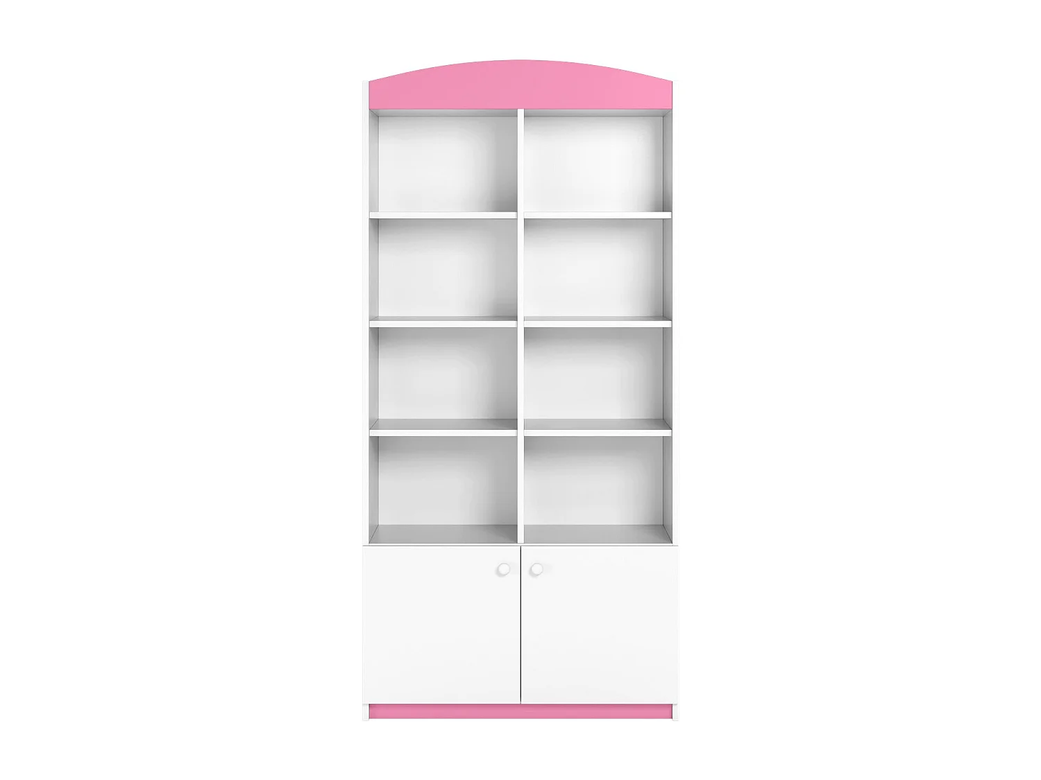 Bibliothèque blanche et rose Drimy 90cm