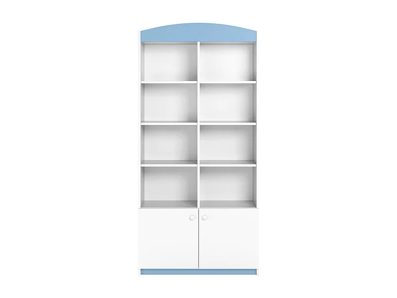 Bibliothèque blanche et bleu Drimy 90cm