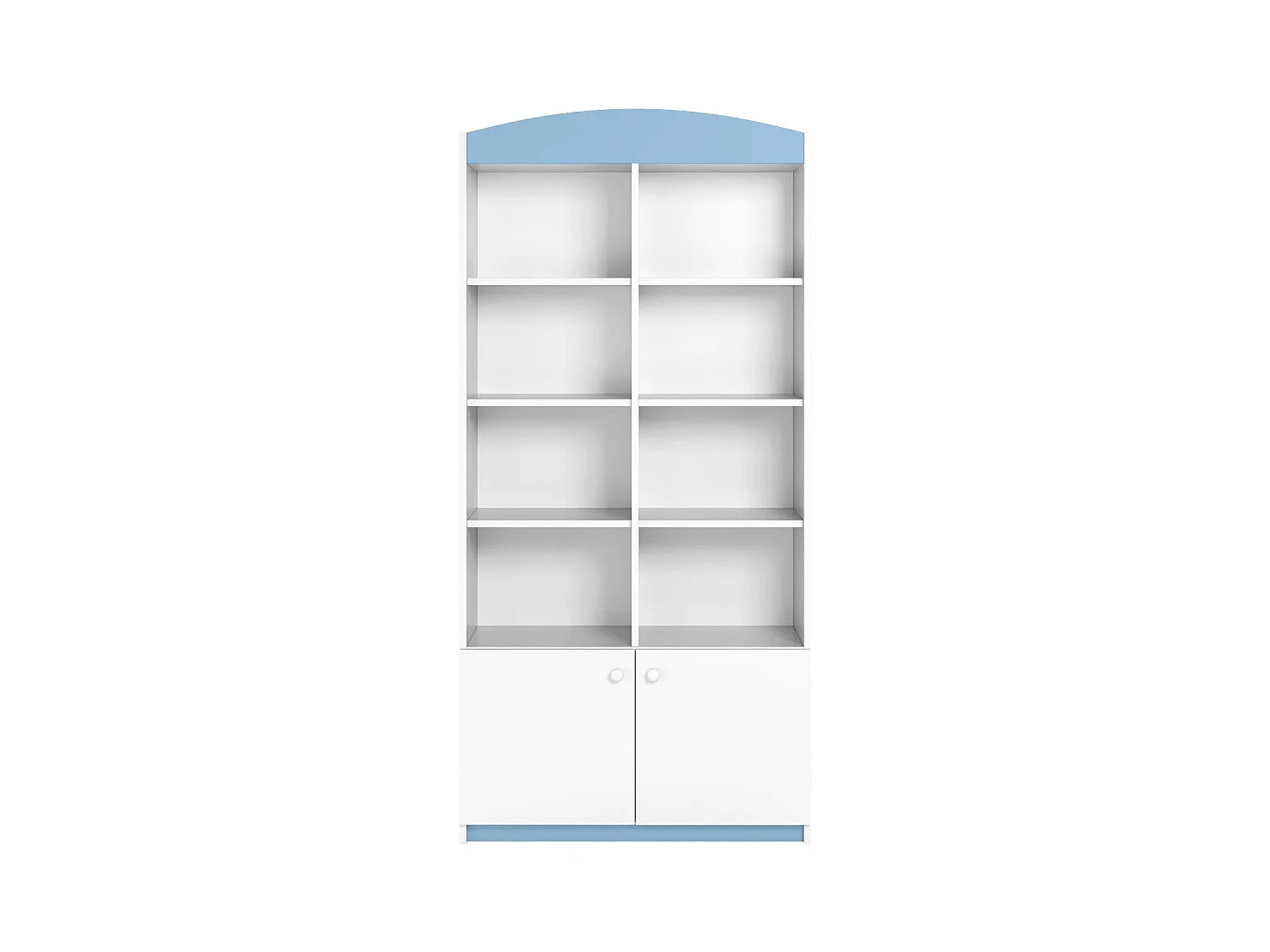 Bibliothèque blanche et bleu Drimy 90cm