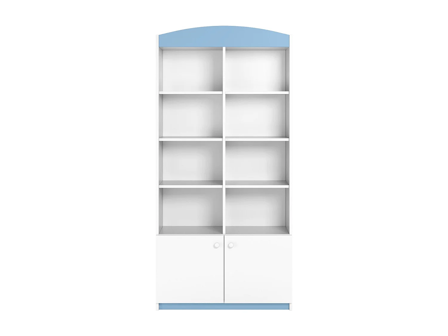 Librería Drimy blanca y azul 90 cm