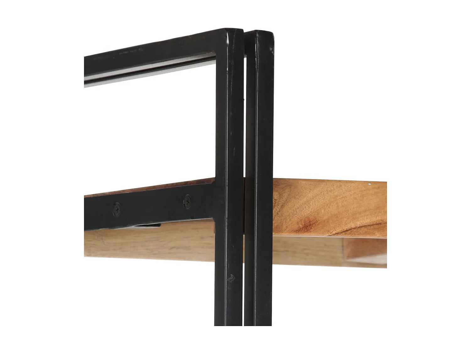 Bibliothèque 5 niveaux 90x30x180 Bois solide de d'acacia