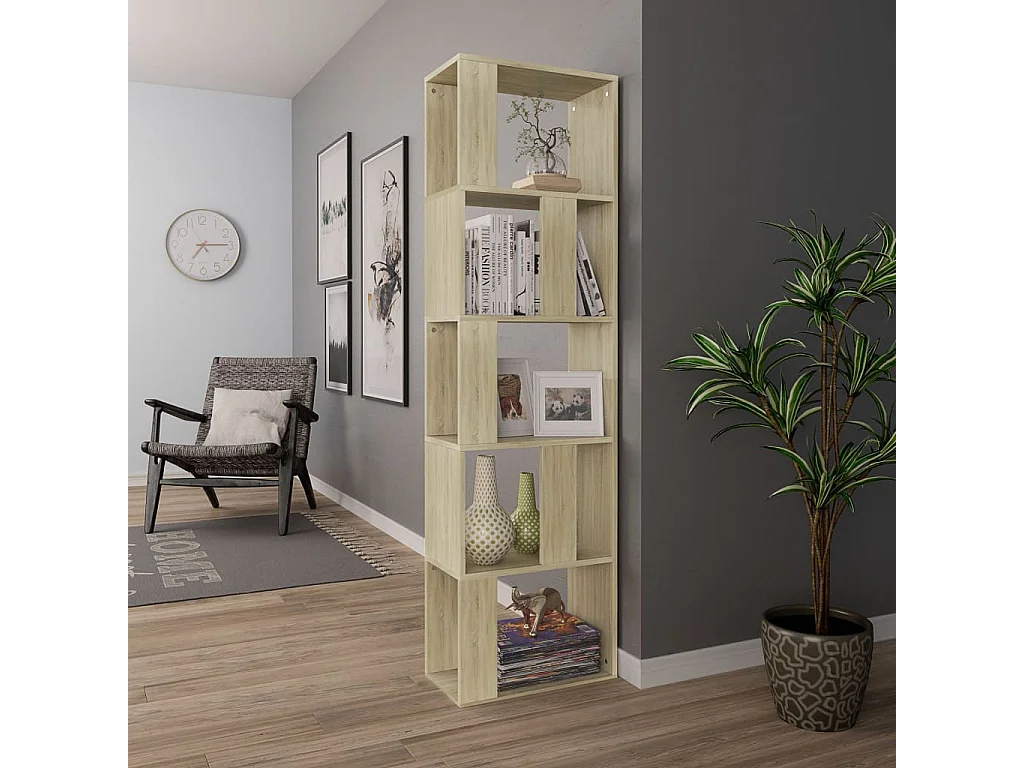 Bibliothèque-Séparateur de pièce Chêne sonoma 45x24x159