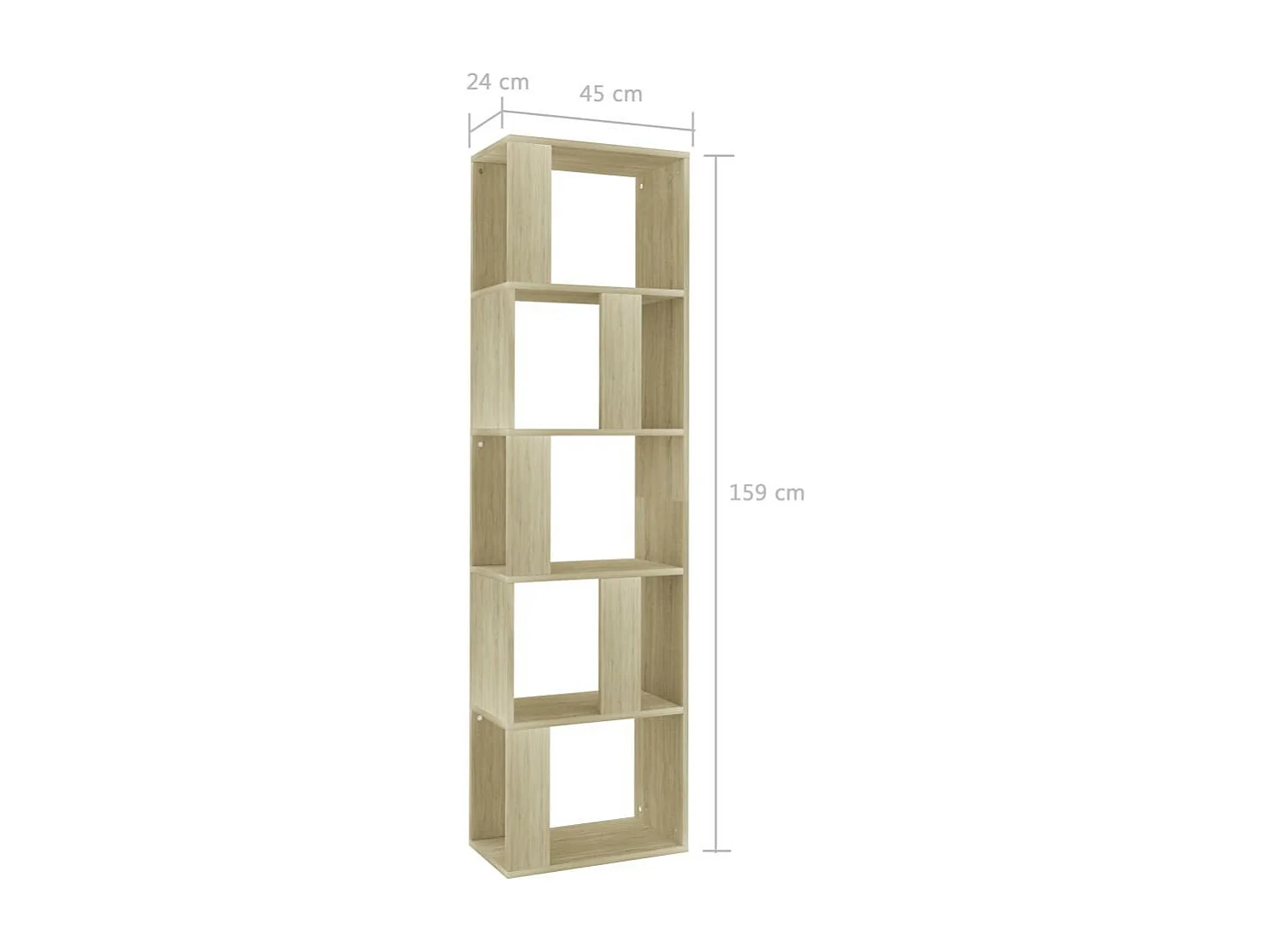Bibliothèque-Séparateur de pièce Chêne sonoma 45x24x159
