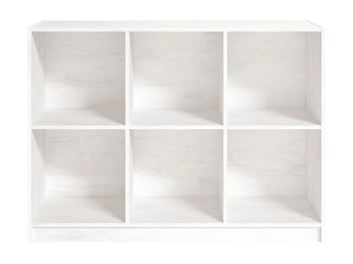 Bibliothèque Blanc 104x33x76 Bois de pin massif