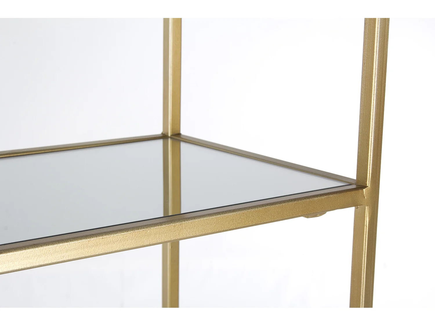 Bibliothèque acier doré 3 niveaux 3 étagères Lebo L 66cm