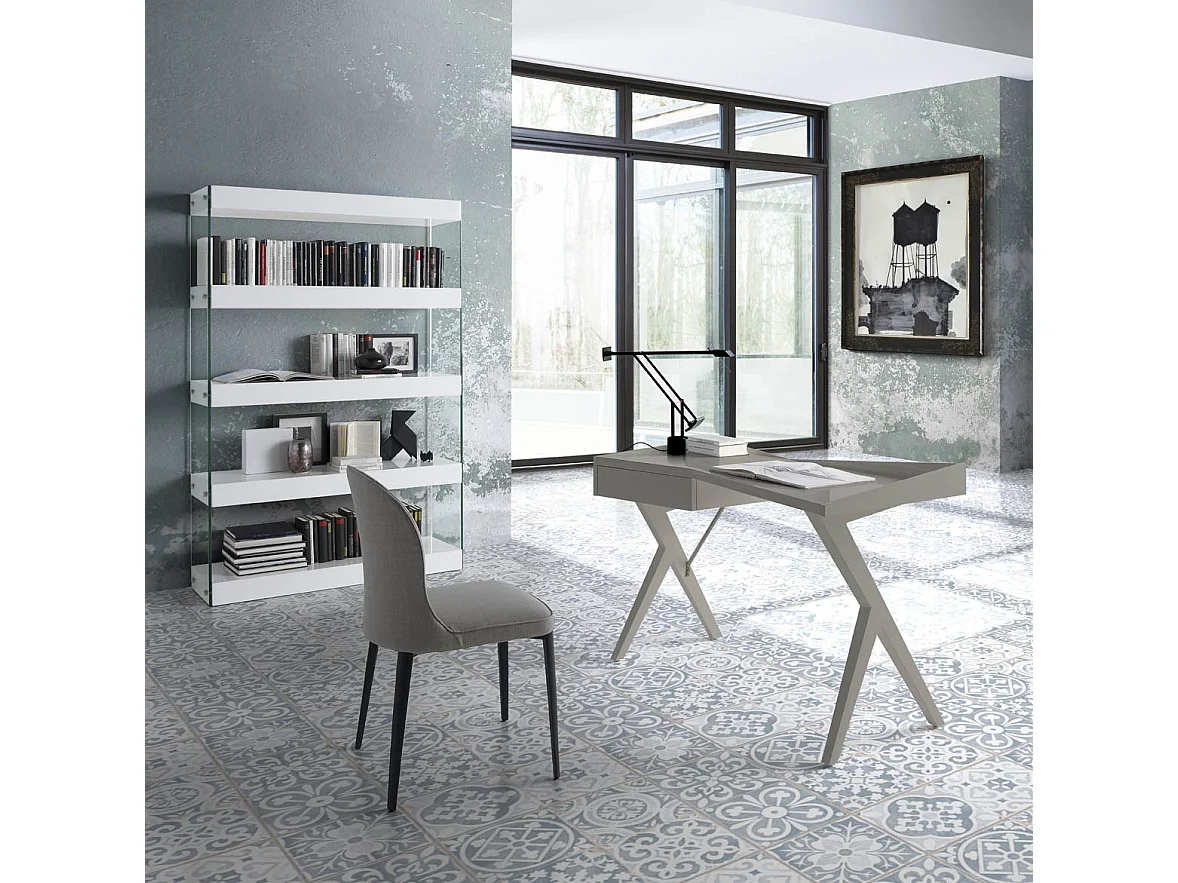 Etagères design Bois laqué gris Cubique