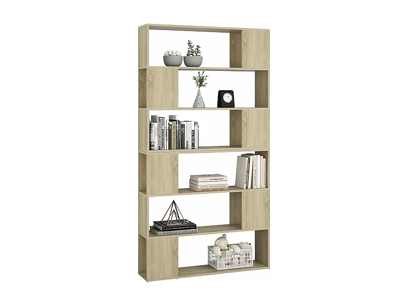 Bibliothèque-Séparateur de pièce Chêne Sonoma 100x24x188