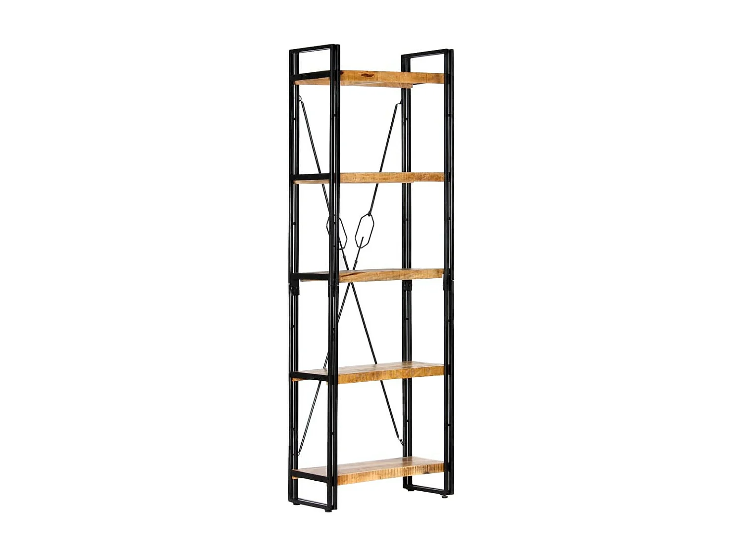 Bibliothèque à 5 niveaux 60x30x180 Bois de manguier solide