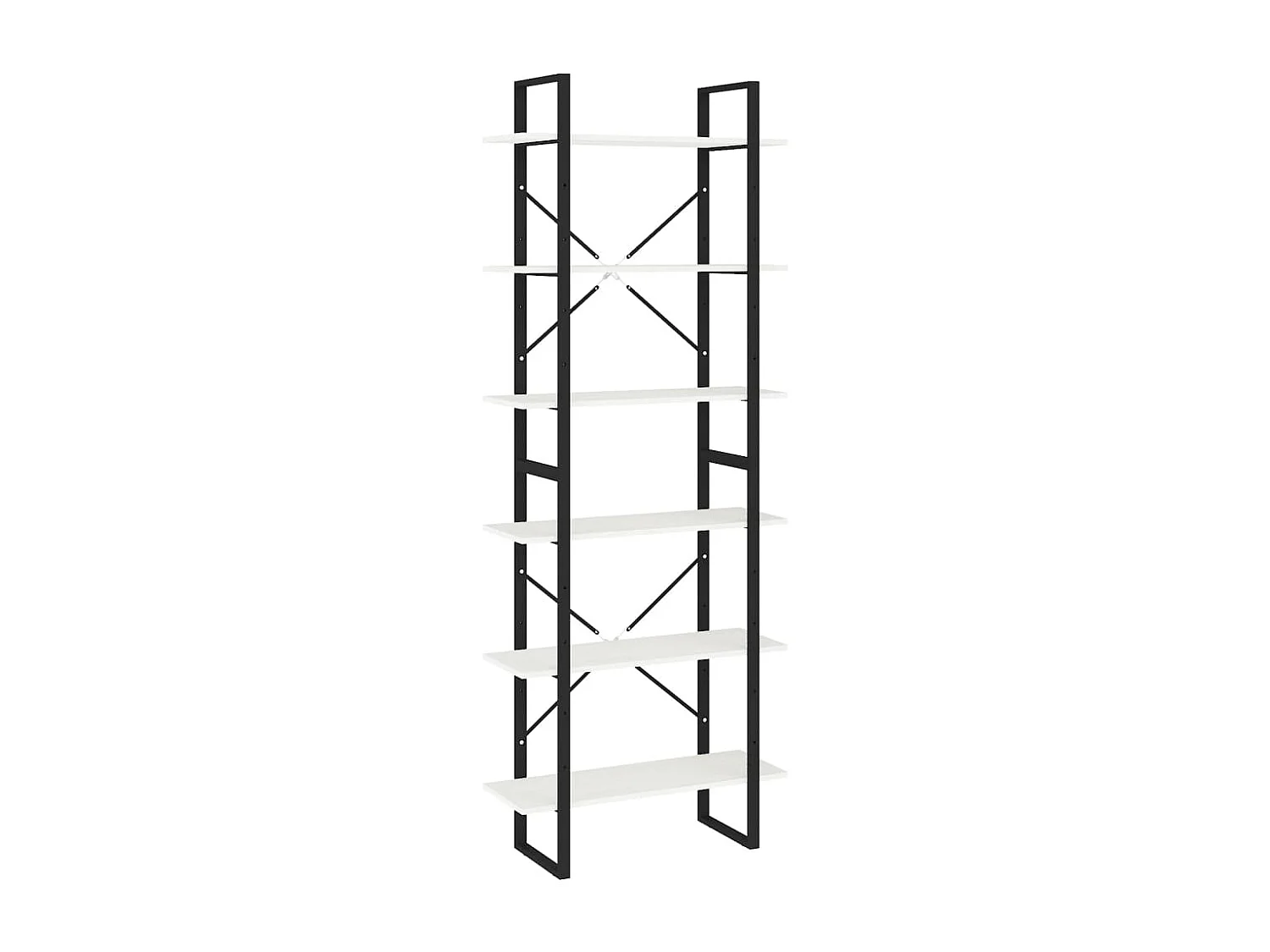 Armoire haute Blanc 80x30x210 Bois de pin solide