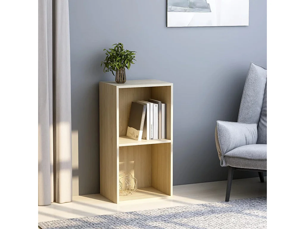 Bibliothèque à 2 niveaux Chêne sonoma 40x30x76,5