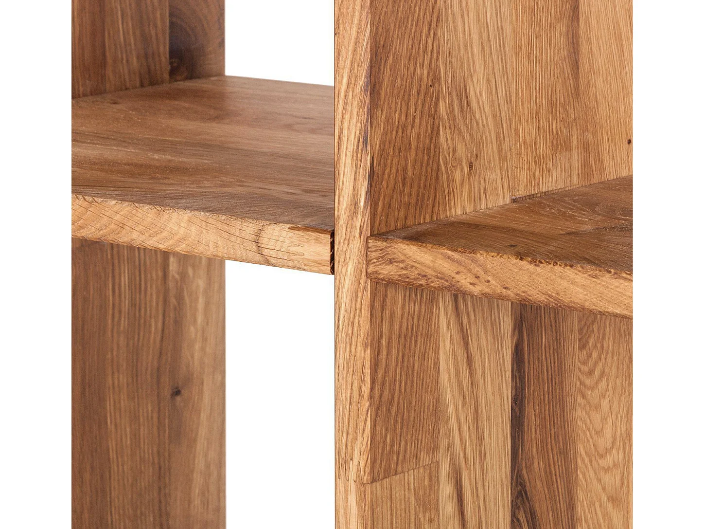 Bibliothèque en bois de chêne massif 25 compartiments Moby 187cm