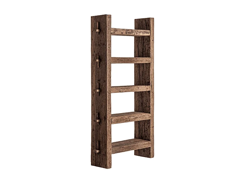 Librería Wader de madera maciza reciclada 116 cm
