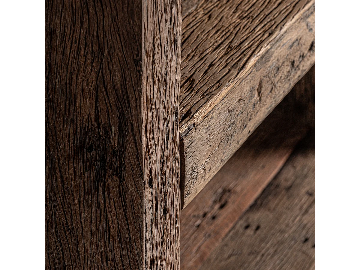 Librería Wader de madera maciza reciclada 116 cm