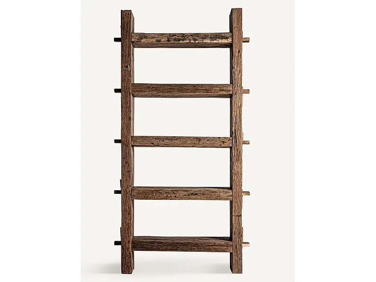 Bibliothèque bois massif recyclé Wader 116cm