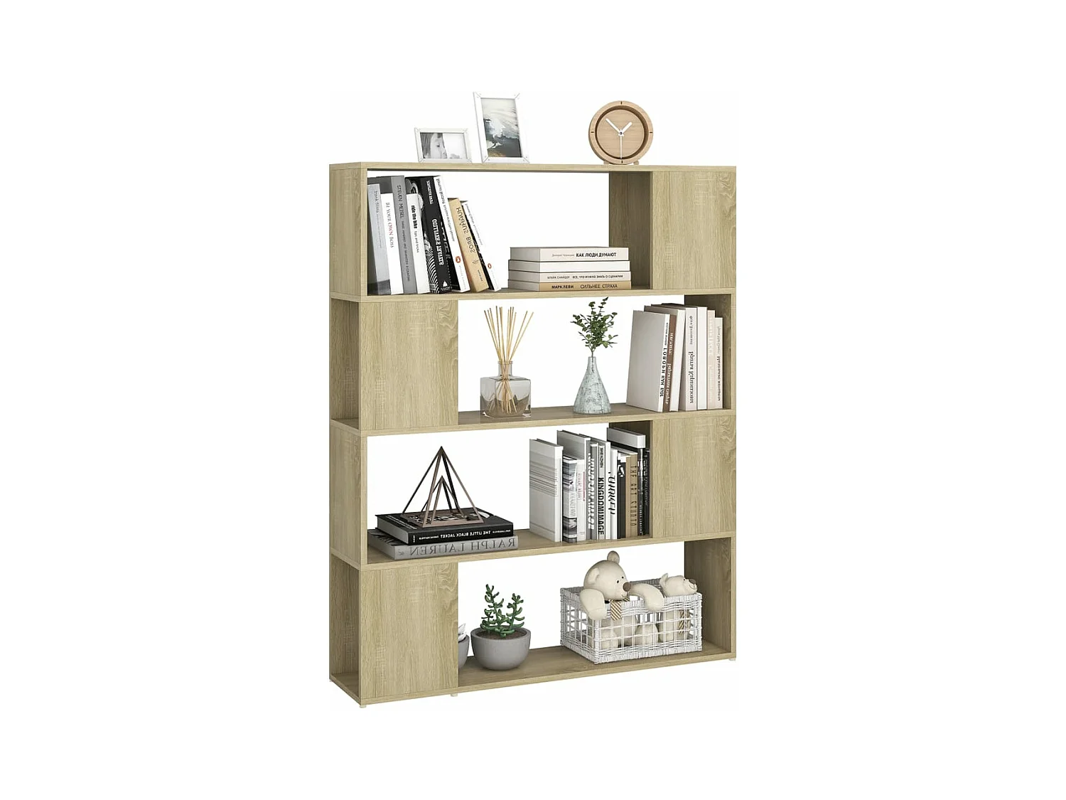 Bibliothèque-Séparateur de pièce Chêne sonoma 100x24x124