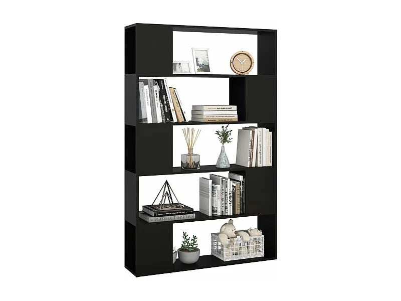 Bibliothèque Séparateur de pièce Noir 100x24x155