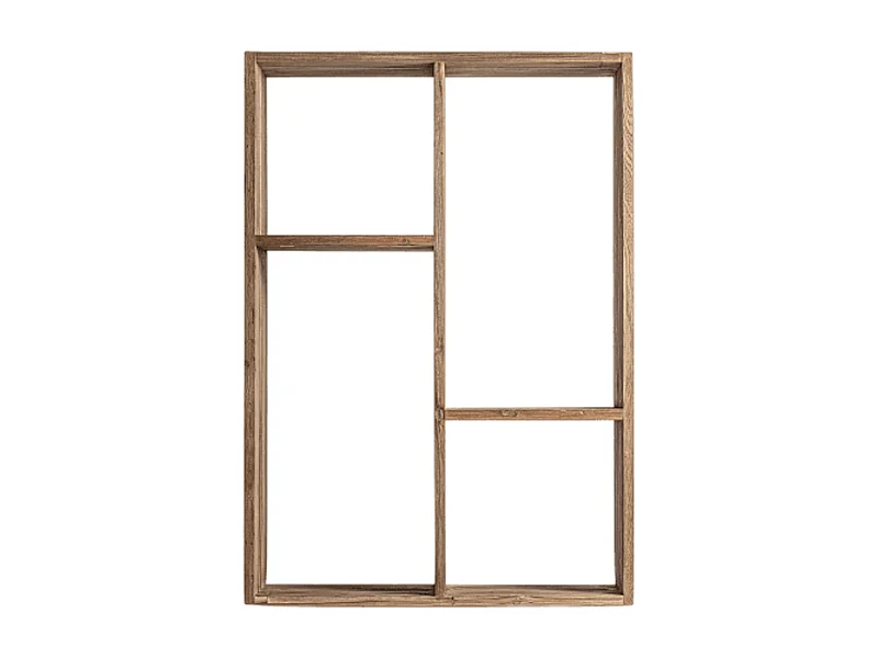 Librería Rubha estilo colonial madera maciza natural envejecida 100 cm