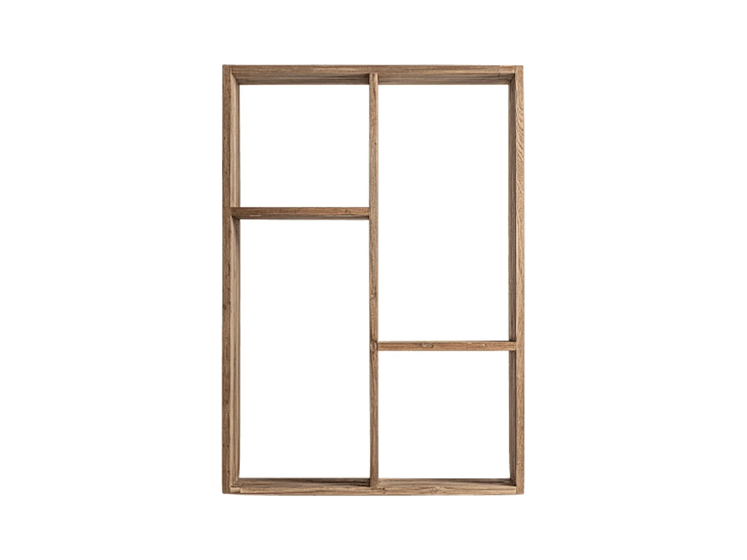 Bibliothèque bois massif naturel vieilli style colonial Rubha 100cm