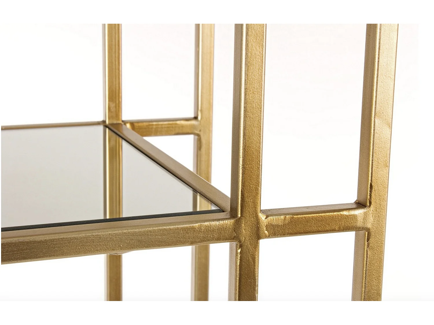 Bibliothèque en acier doré Loukor