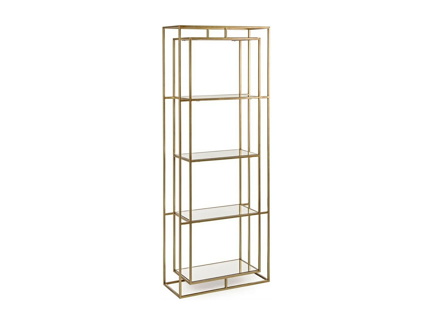 Bibliothèque en acier doré Loukor