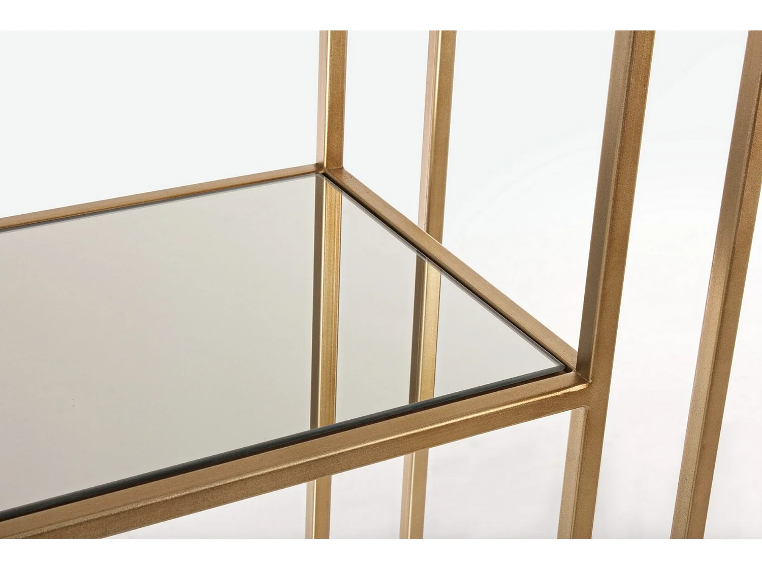 Bibliothèque en acier doré Loukor