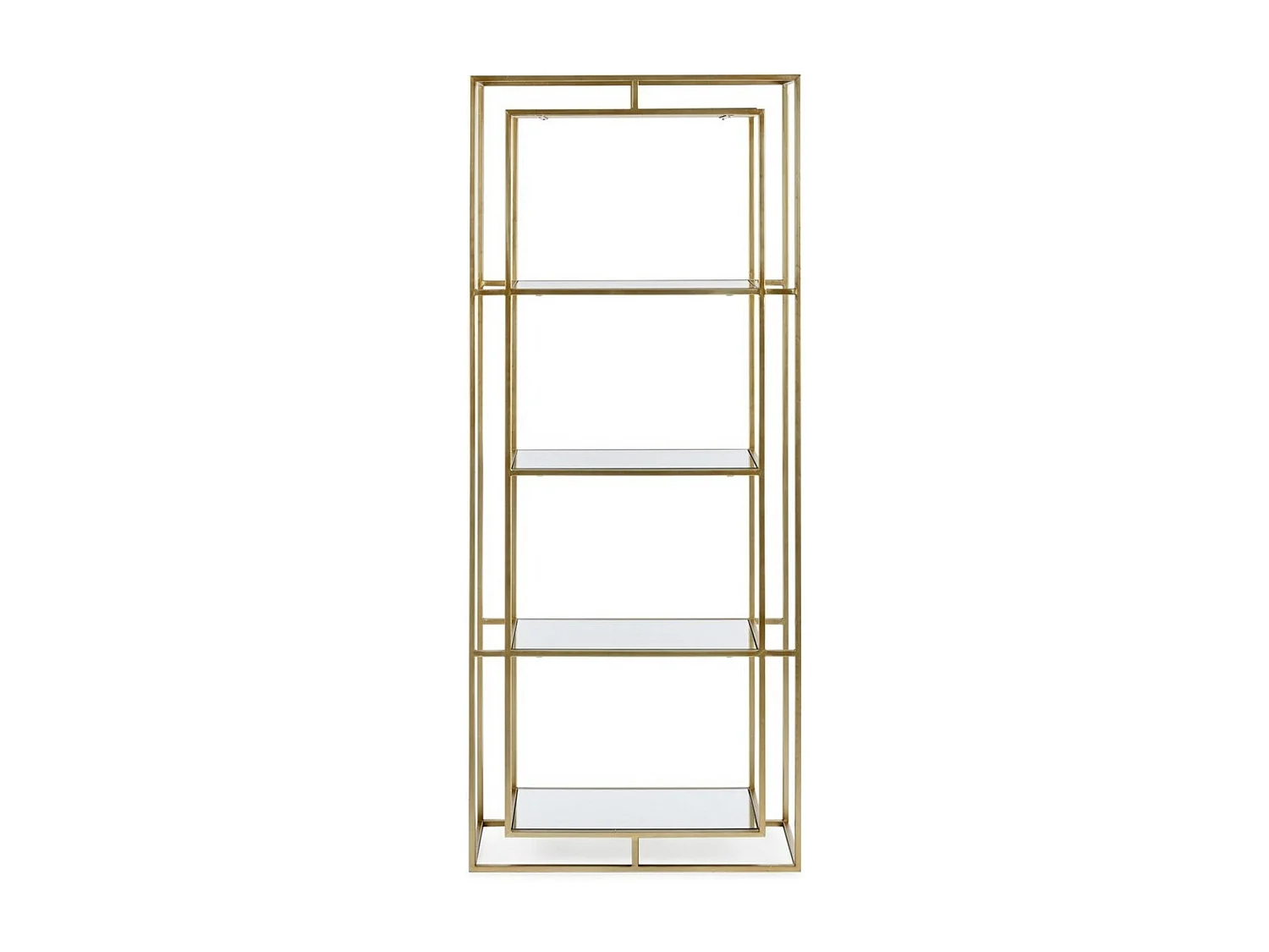 Bibliothèque en acier doré Loukor