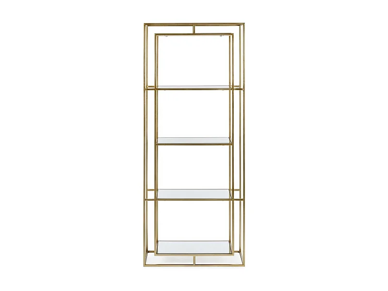 Bibliothèque en acier doré Loukor