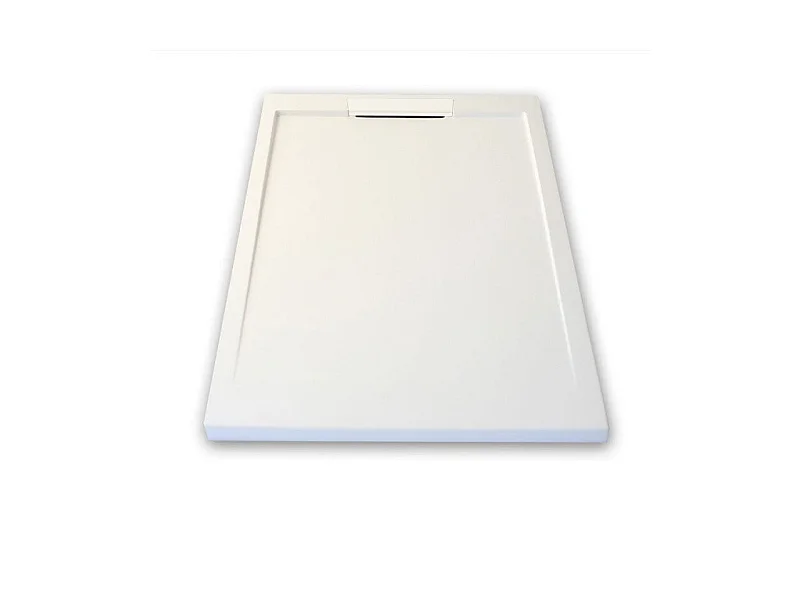 Plato de ducha resina LUX BLANCO  80x160cm rejilla color
