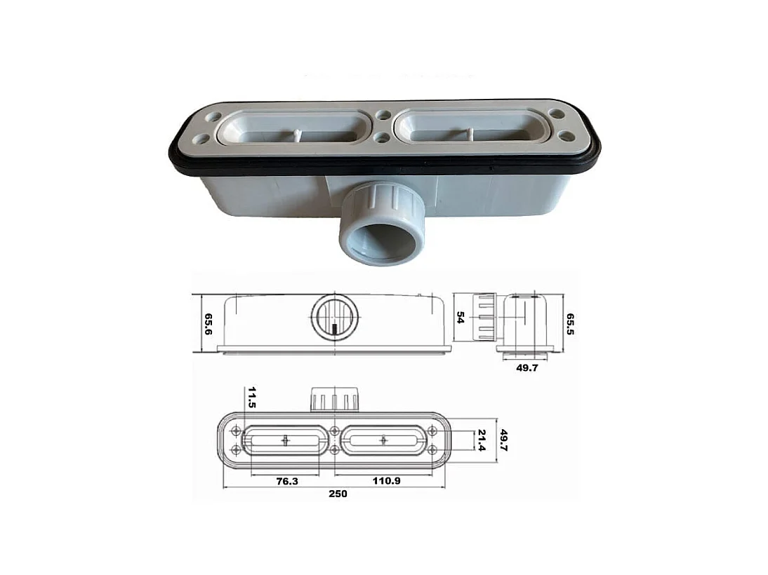 Plato de ducha resina LUX BLANCO  80x160cm rejilla color
