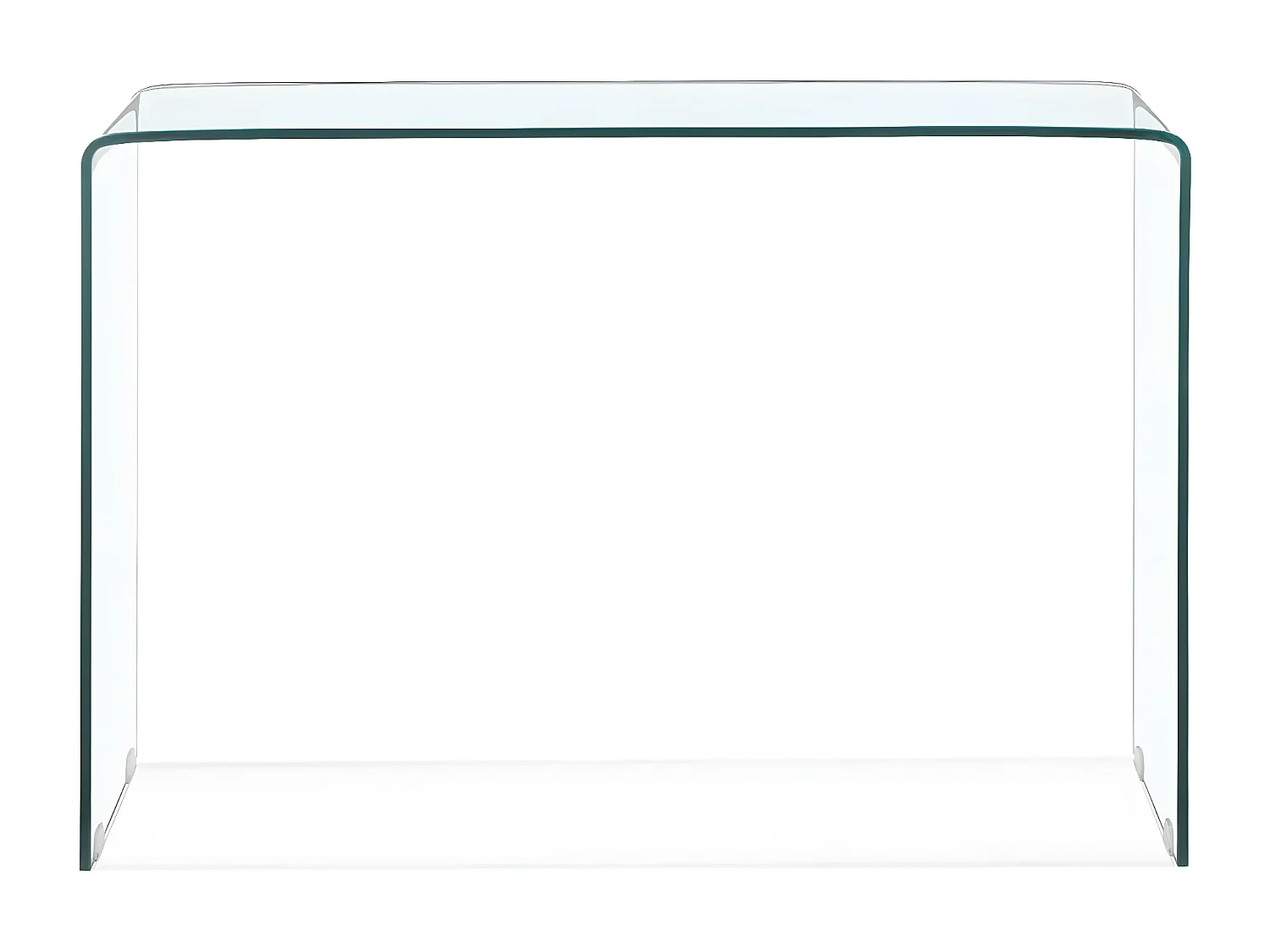 Kays console van transparant gehard glas 100 cm