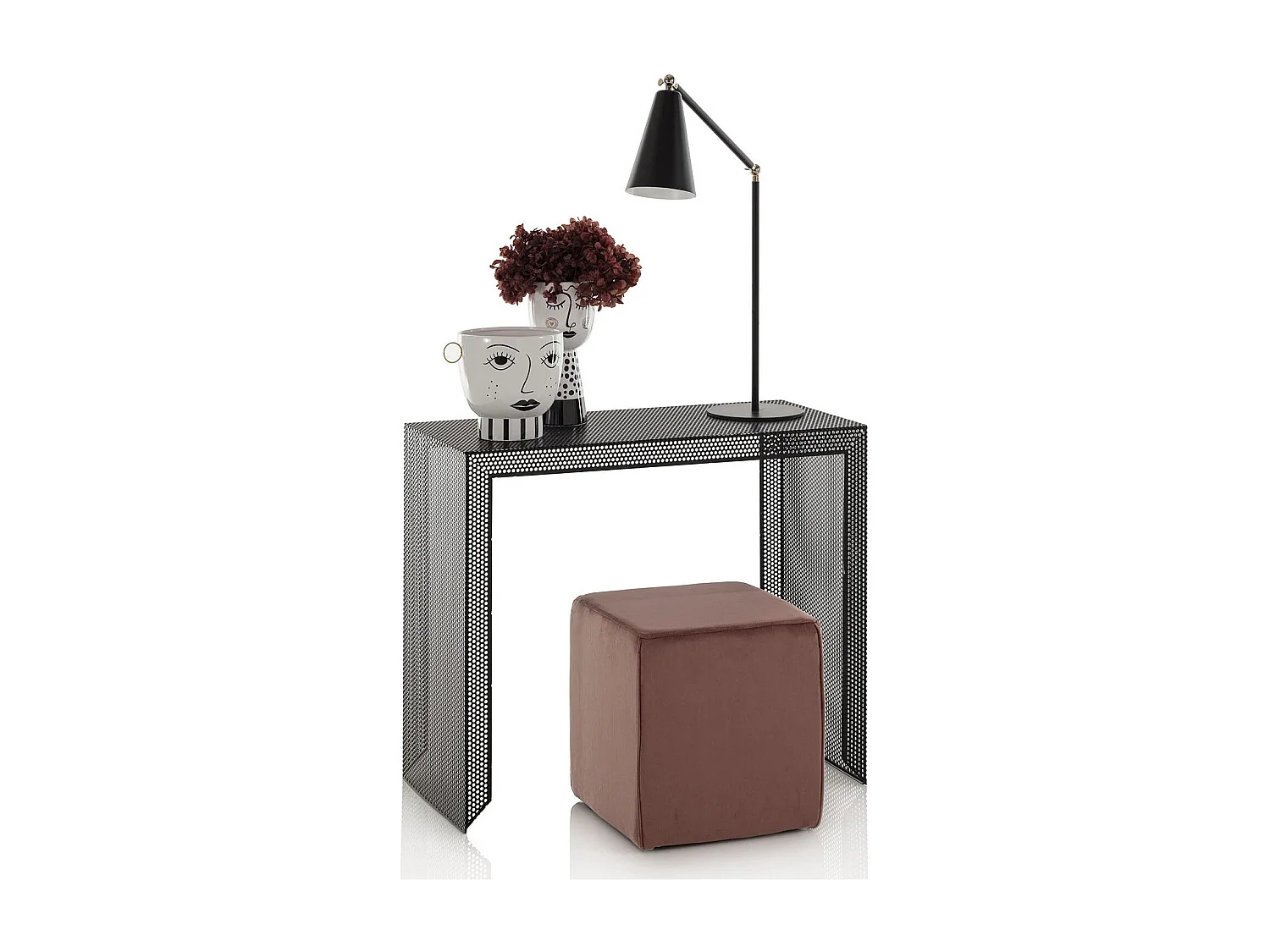 Console métal noir mat Sayo L 85cm