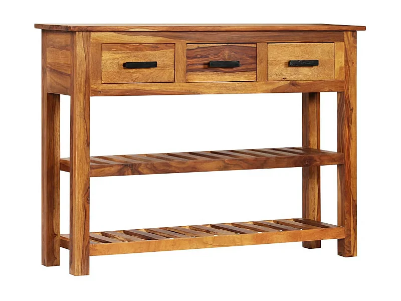 Console 3 tiroirs sesham massif foncé Balima