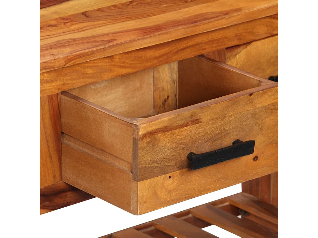 Console 3 tiroirs sesham massif foncé Balima