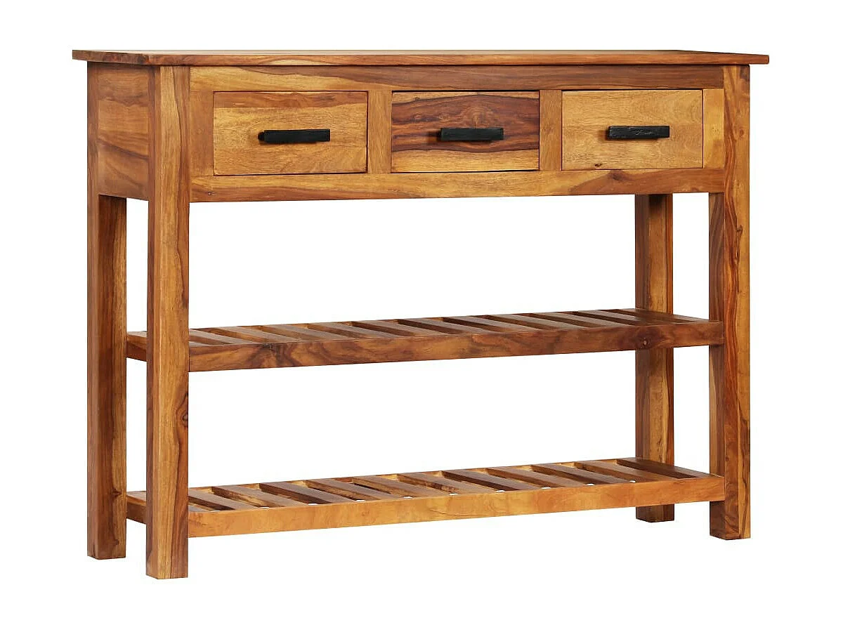 Console 3 tiroirs sesham massif foncé Balima