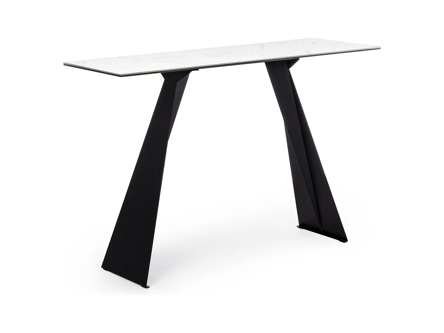 Baba keramische console van 120 cm en tweekleurige stalen poten