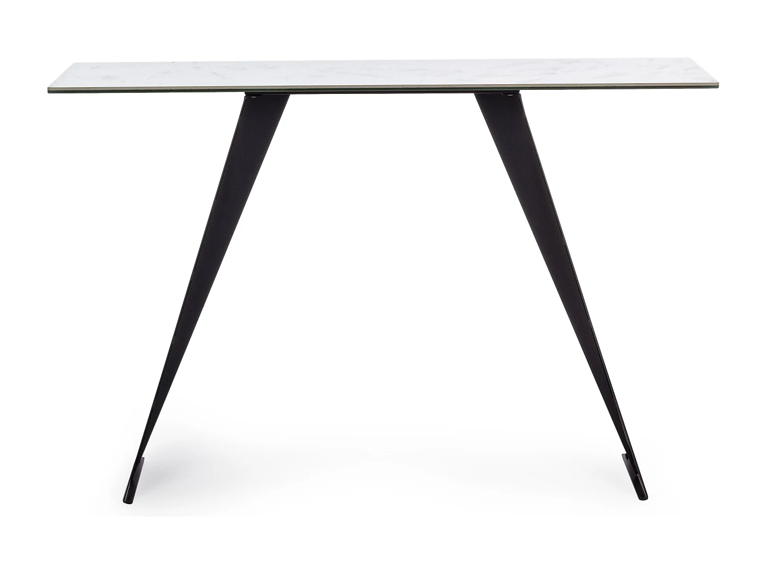 Console en céramique et pieds en acier bicolore Baba 120cm