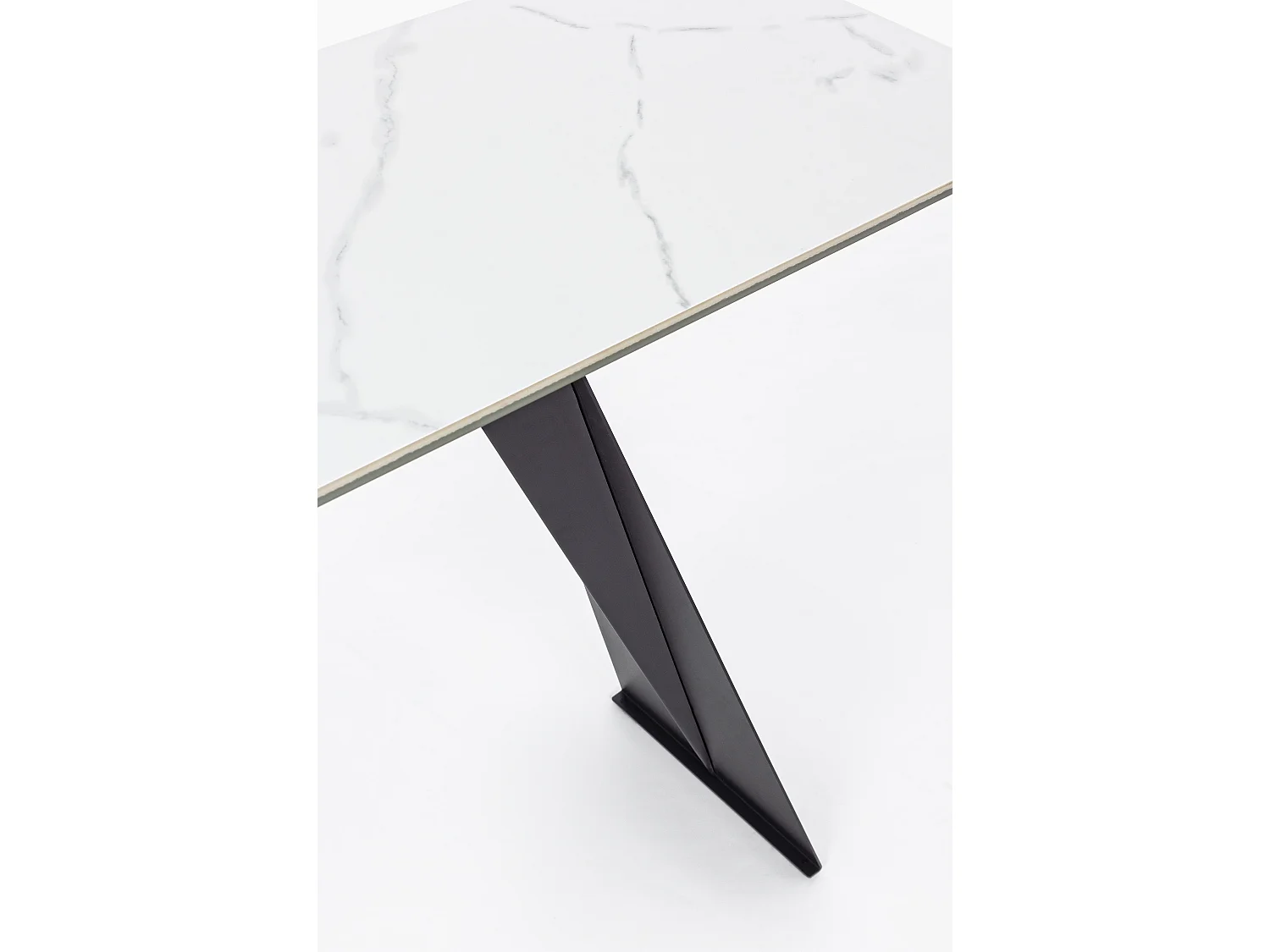 Console en céramique et pieds en acier bicolore Baba 120cm