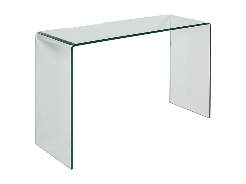 Mesa de console Smalle em vidro curvado 120x40x80 cm