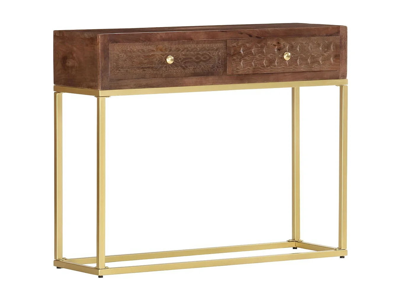 Table console 90 x 30x75 Bois de manguier massif 2