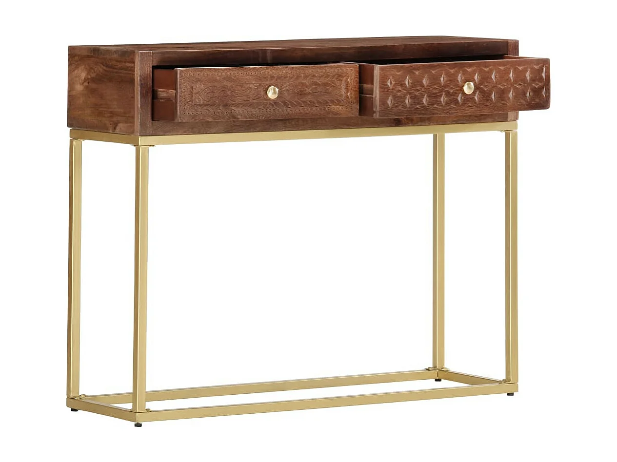 Table console 90 x 30x75 Bois de manguier massif 2