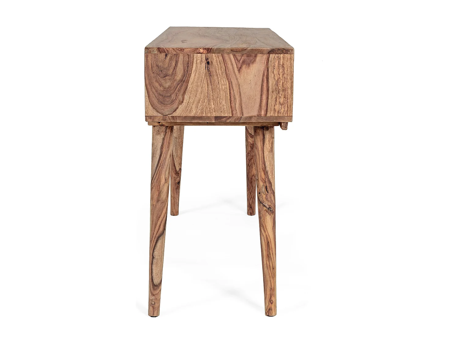 Console 2 tiroirs en bois de sheesham naturel Kany 113cm