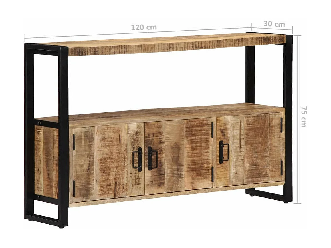 Console 120x30x75 Bois de manguier solide