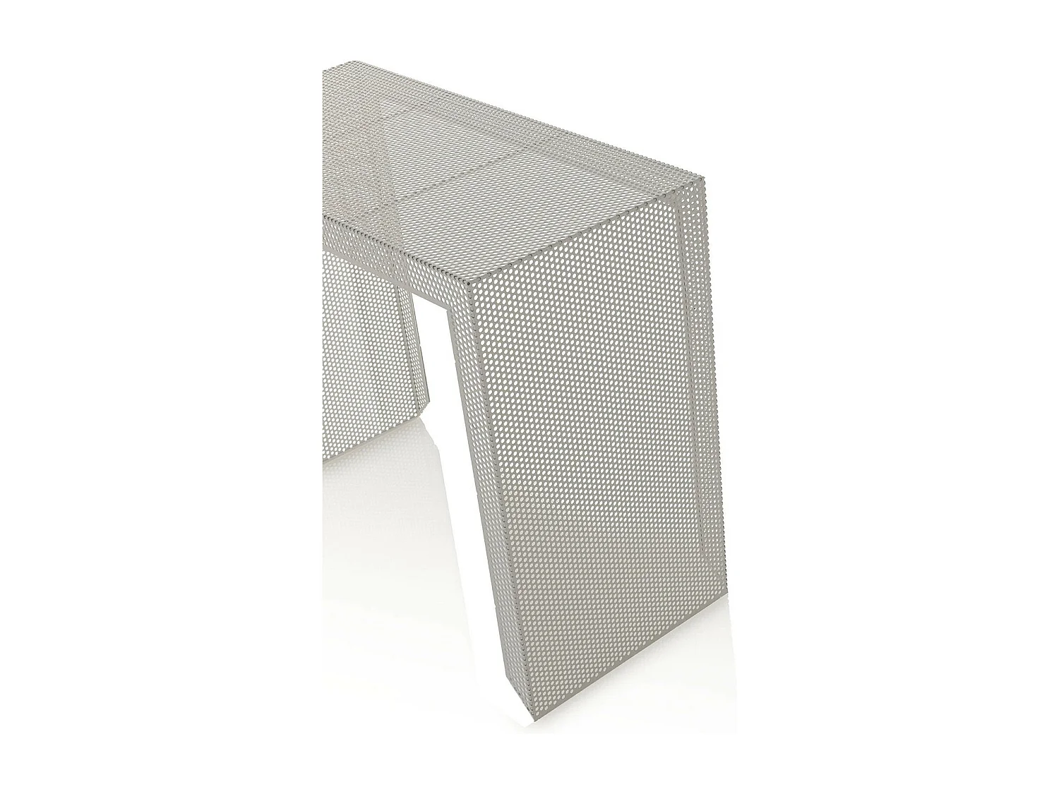 Console métal blanc mat Sayo L 85cm