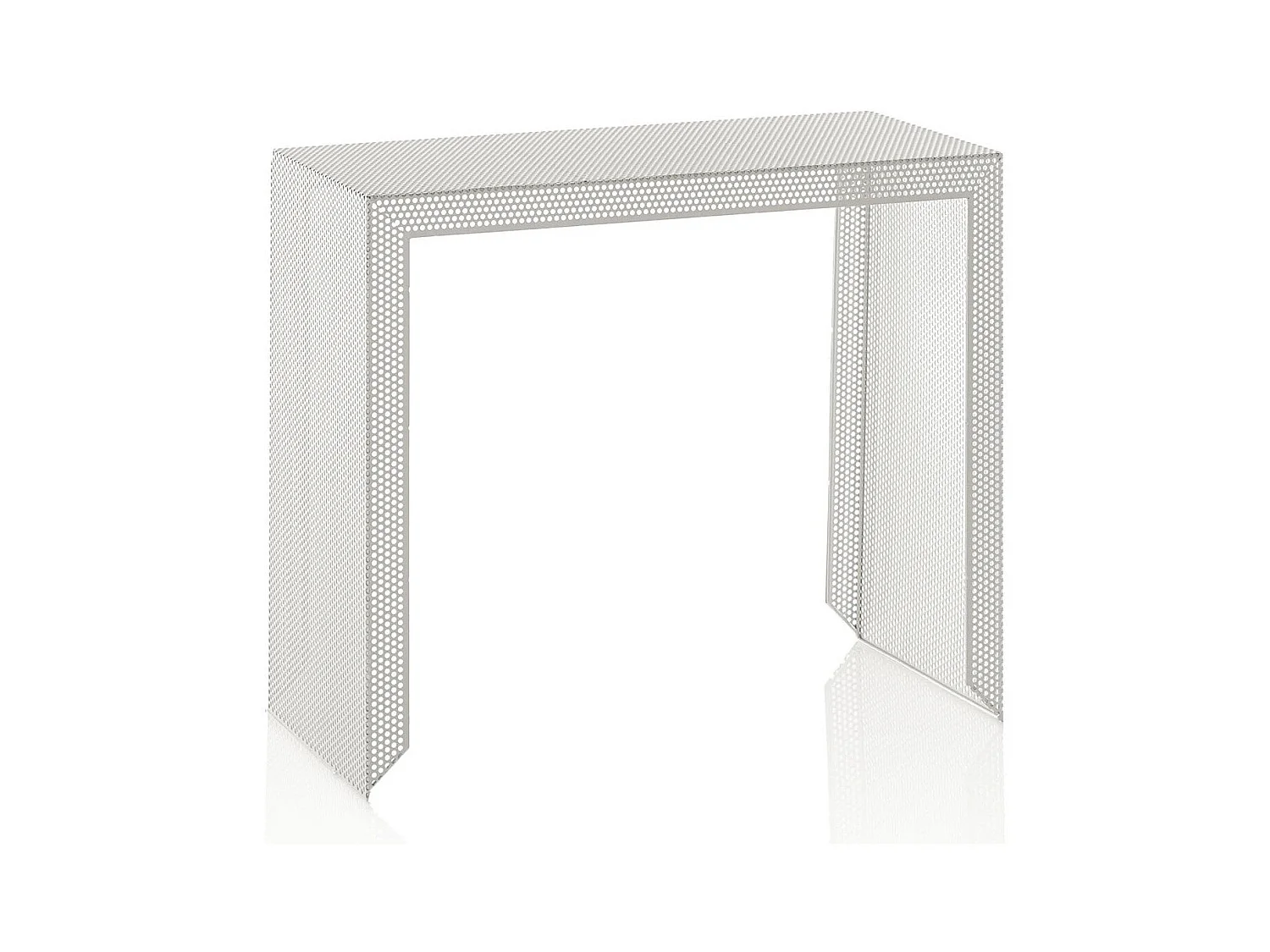 Console métal blanc mat Sayo L 85cm